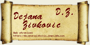 Dejana Živković vizit kartica
